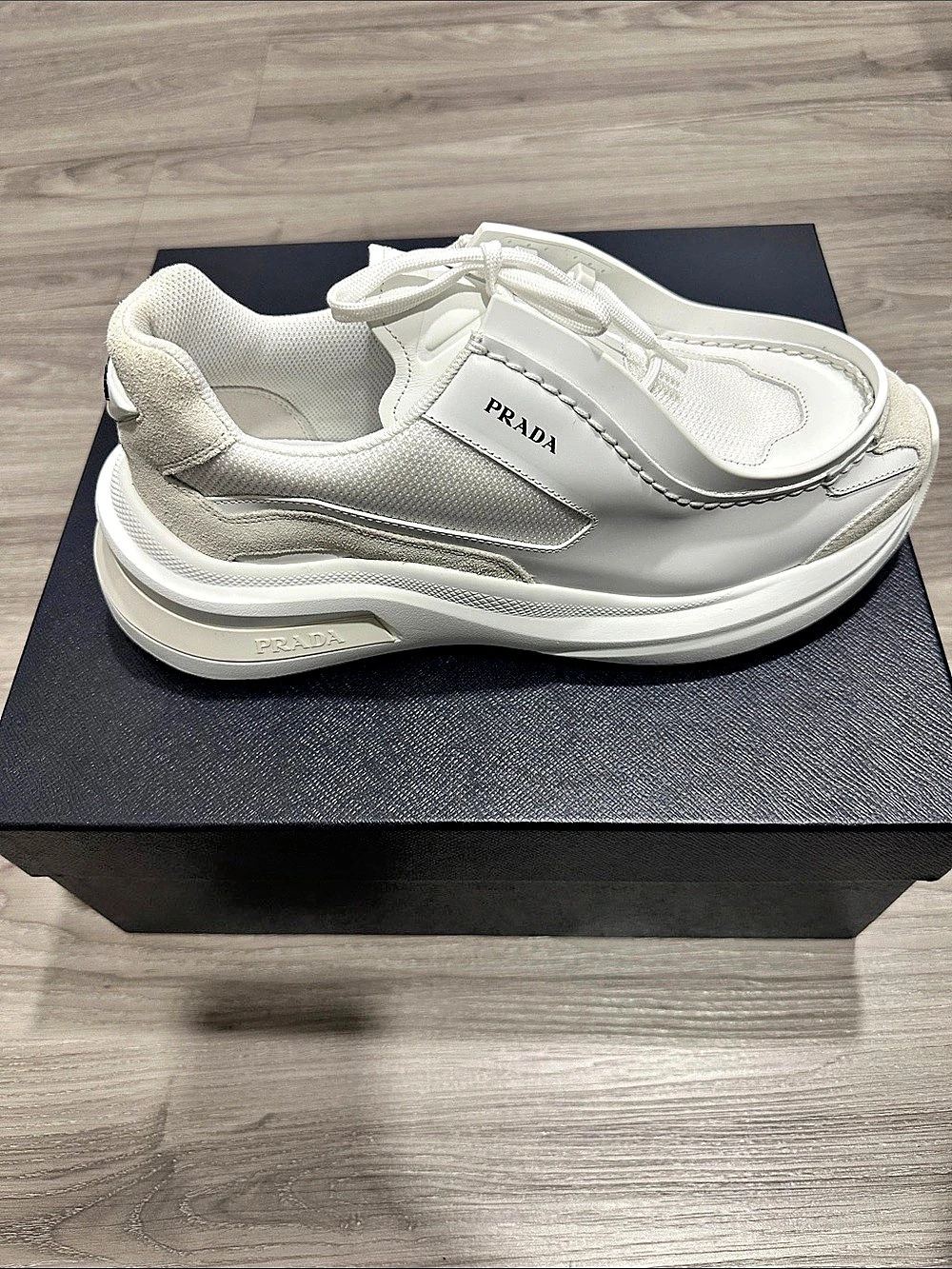Prada White Sneakers Systeme Authentic